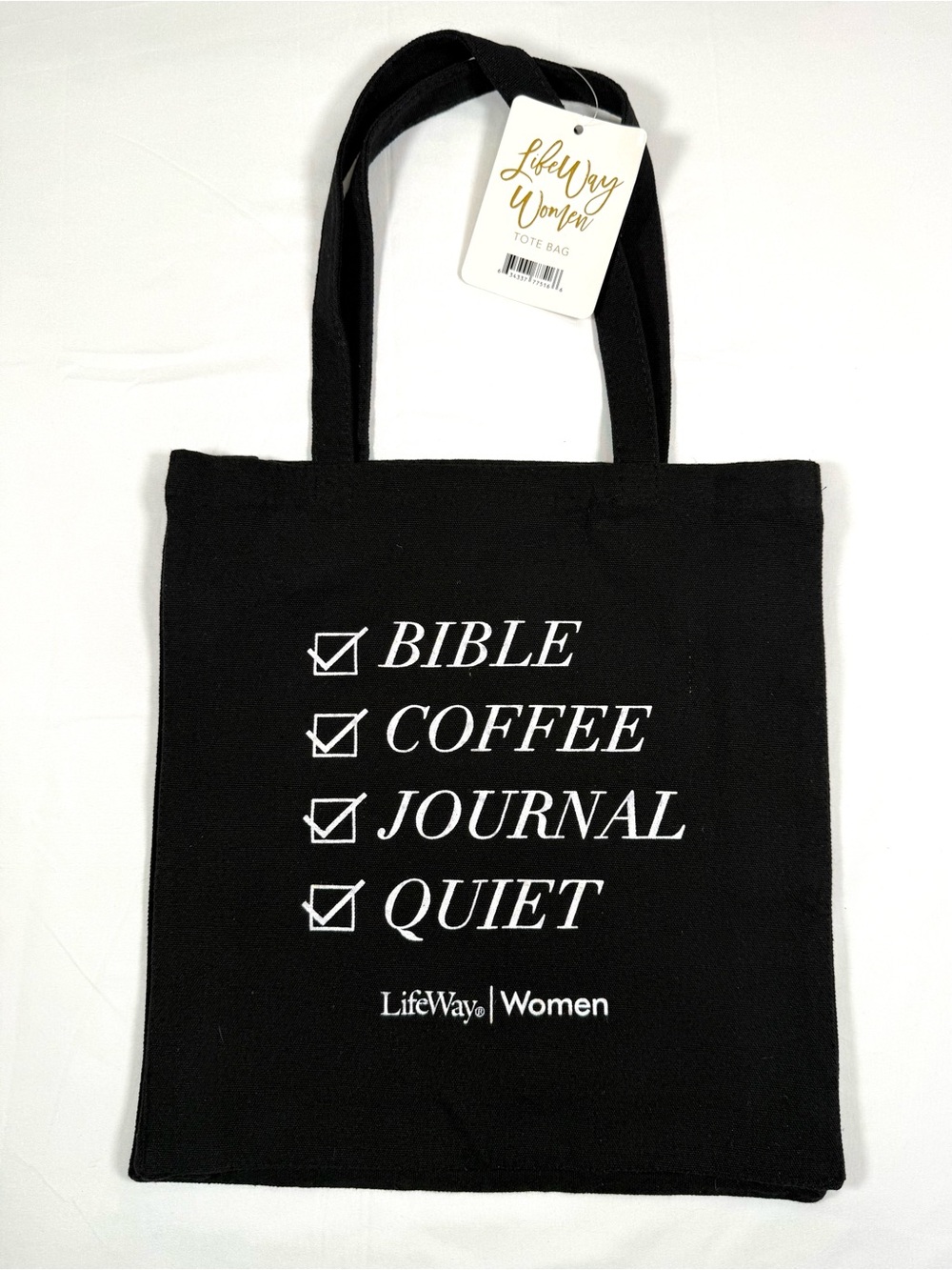 NWT LIFEWAY Womens Bible Coffee Journal Quiet Time Canvas Tote Bag Christian NEW